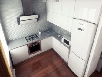 Дизайн кухни 6 кв м с холодильником и плитой (панелью): обзор реальных фото