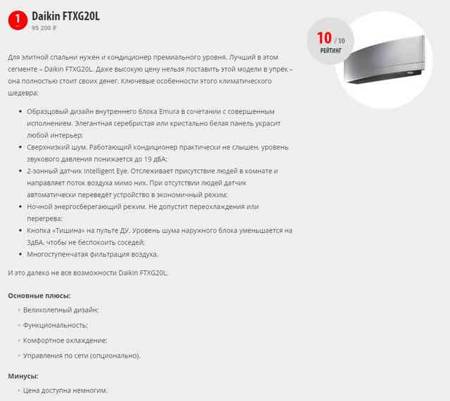 кондиционер в спальню Daikin