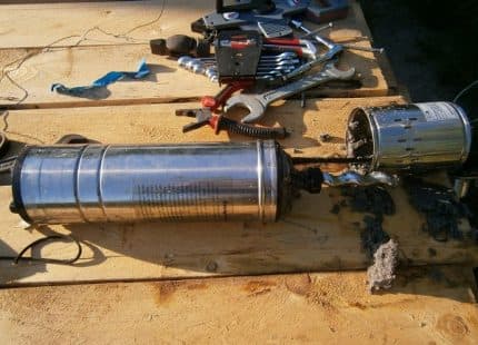 Разобранный погружной насос Разобранный погружной насос