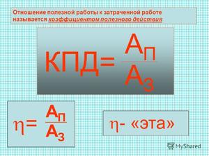 Расшифровка термина КПД Что означает КПД