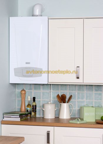 котел марки Baxi на кухне