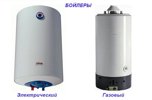 Водонагреватели накопительные – электрический и газовый