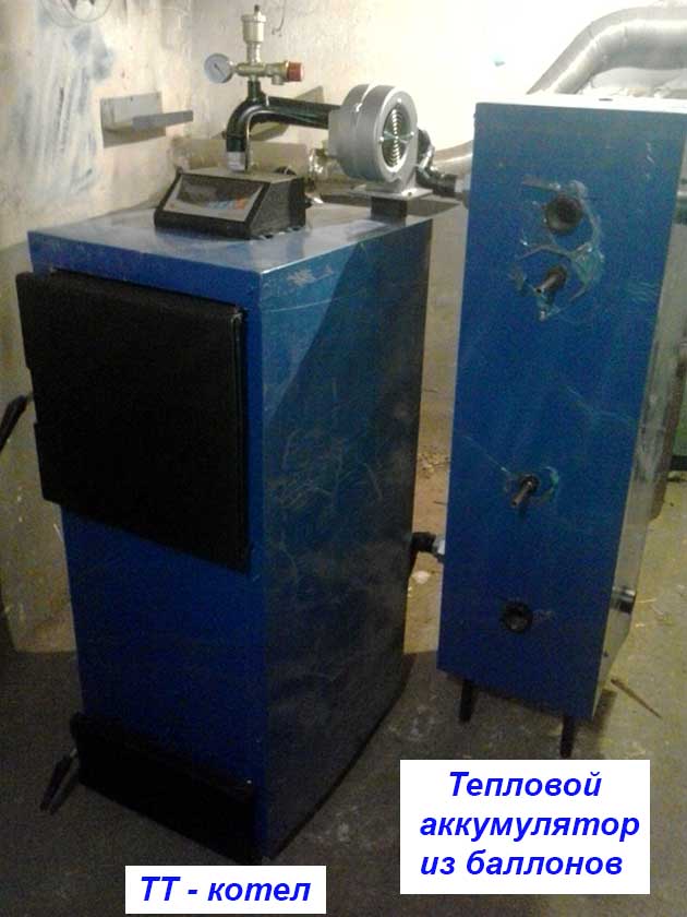 Самодельная буферная емкость для дровяного котла Аккумулятор тепла из газового баллона
