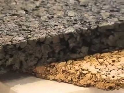 Пробковый утеплитель для устройства водяных теплых полов Маты из пробковых волокон