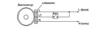 Схема подключения вентилятора вытяжки при устройстве вентиляции кухни Схема подключения вентилятора