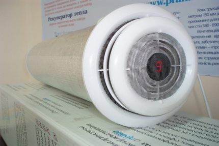 Таблица с характеристиками приборов для рекуперации Стеновой приточник