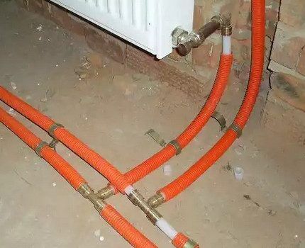 Отопительная система с трубами из сшитого полиэтилена