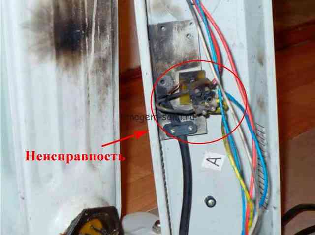 неисправность обогревателя