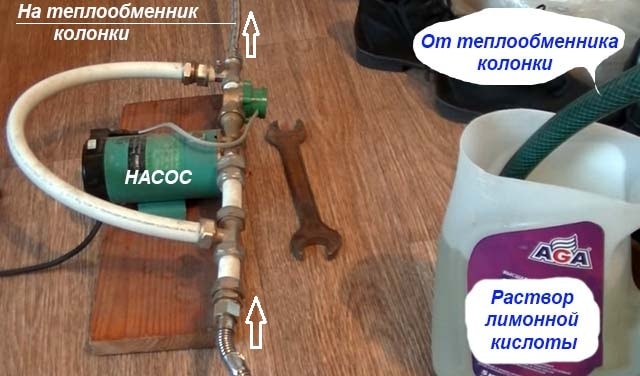 Промывка змеевика насосом
