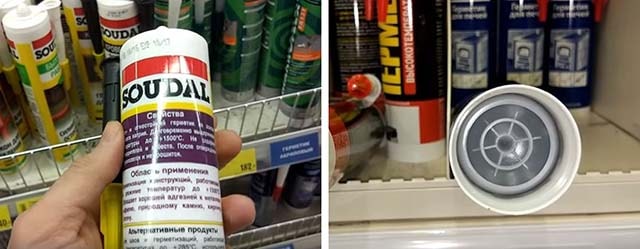 Термостойкий герметик для печей и каминов Soudal Картридж пасты Soudal