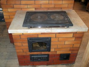 Установка чугунной варочной плиты в печь