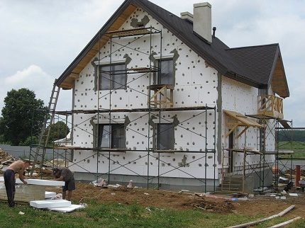 П енопласт в качестве наружноего утеплителя Наружное утепление дома