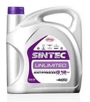 Антифриз на основе этиленгликоля: марки, различия, состав Sintec UNLIMITED G12++ лучшая ОЖ для авто