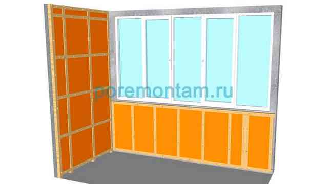 монтаж пеноплекса на балконе