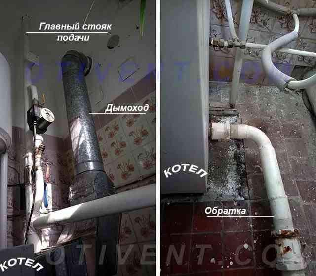 Отопление с естественной циркуляцией – подключение к напольному газовому котлу Подключение котла к самотечному отоплению