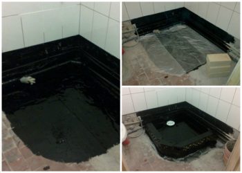 Гидроизоляция пола в душе под плитку: основные способы, порядок работы Гидроизоляция душевого поддона из плитки