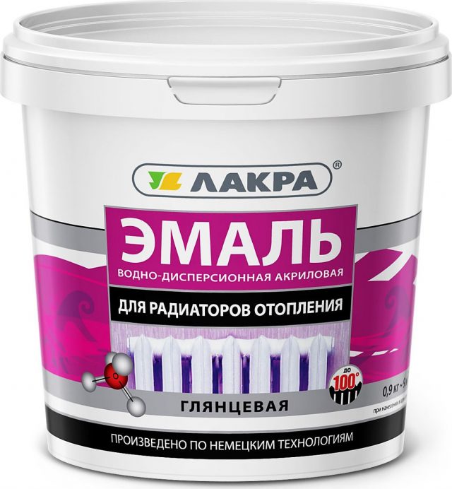 Краска для батареи отопления: какую лучше выбрать, нанесение в домашних условиях Эмаль «Лакра»