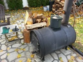 Печка из бочки 200 литров: схема, чертежи, фото, видео Как сделать печку из 200 литровой бочки?