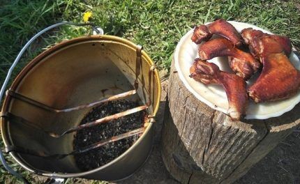 Небольшая коптильня из ведра Небольшая коптильня из ведра