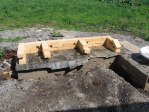 Фундамент для мангала из кирпича
