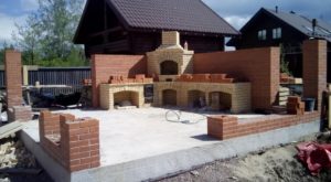 Фундамент для мангала из кирпича