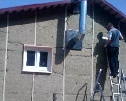 Процесс утепления стен бани снаружи